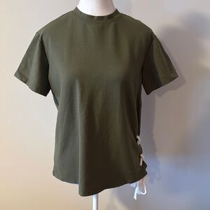 The Fifth Label Late Night Olive Green Top with Side Tie Detail. Size Medium